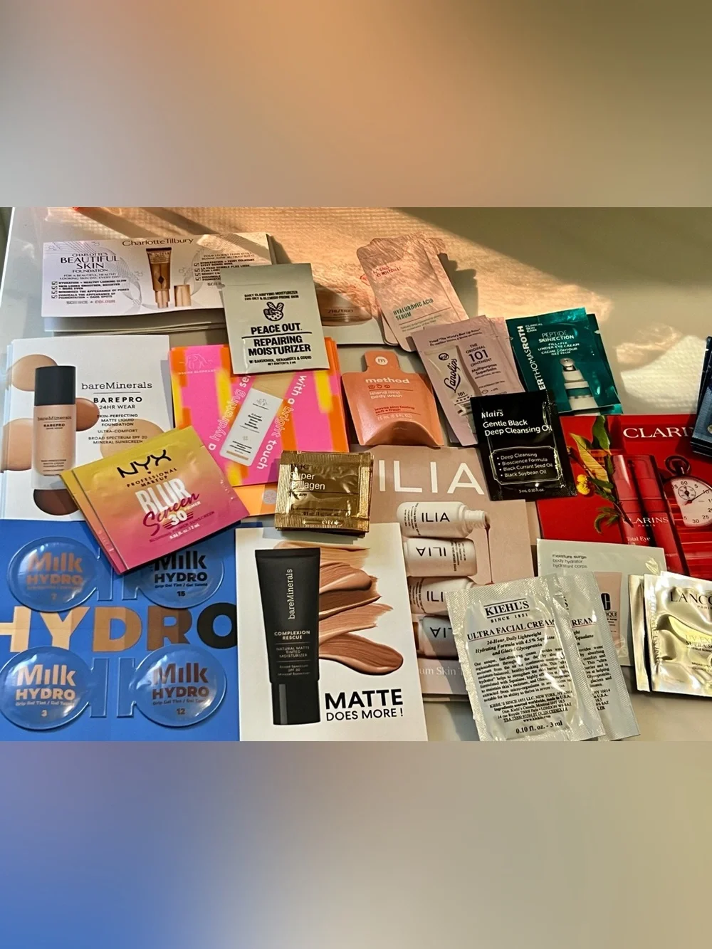 65 Piece Lancome Clinique Tarte makeup / skincare set